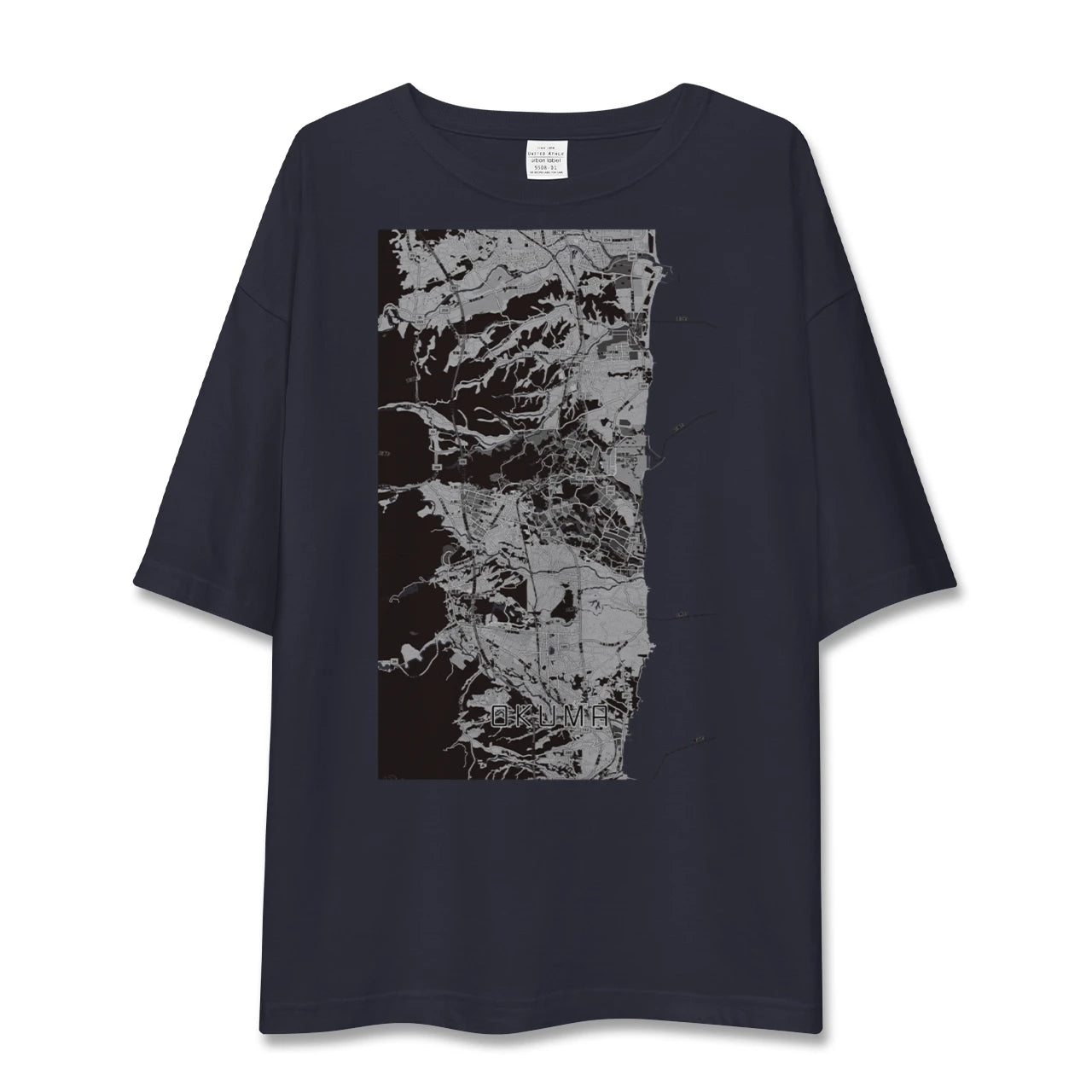 【大熊（福島県）】地図柄ビッグシルエットTシャツ