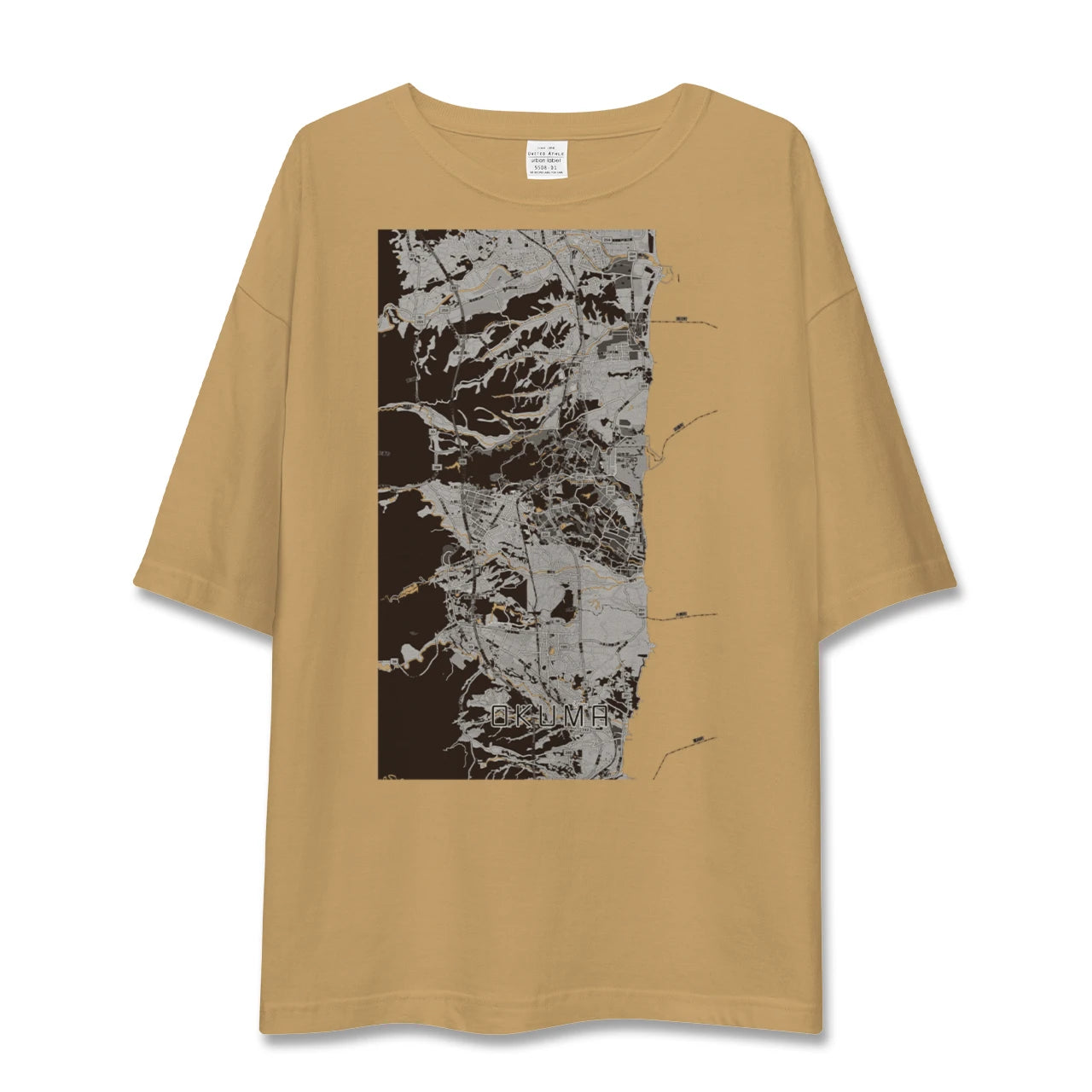 【大熊（福島県）】地図柄ビッグシルエットTシャツ