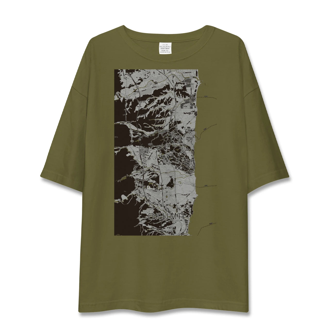 【大熊（福島県）】地図柄ビッグシルエットTシャツ