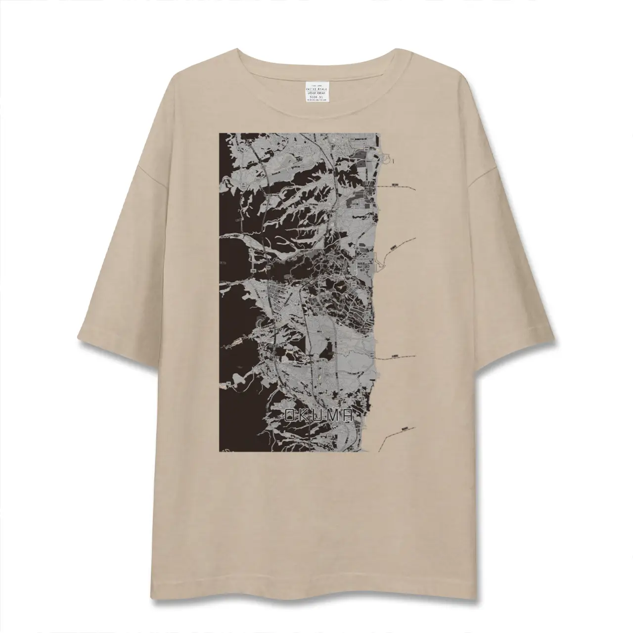 【大熊（福島県）】地図柄ビッグシルエットTシャツ