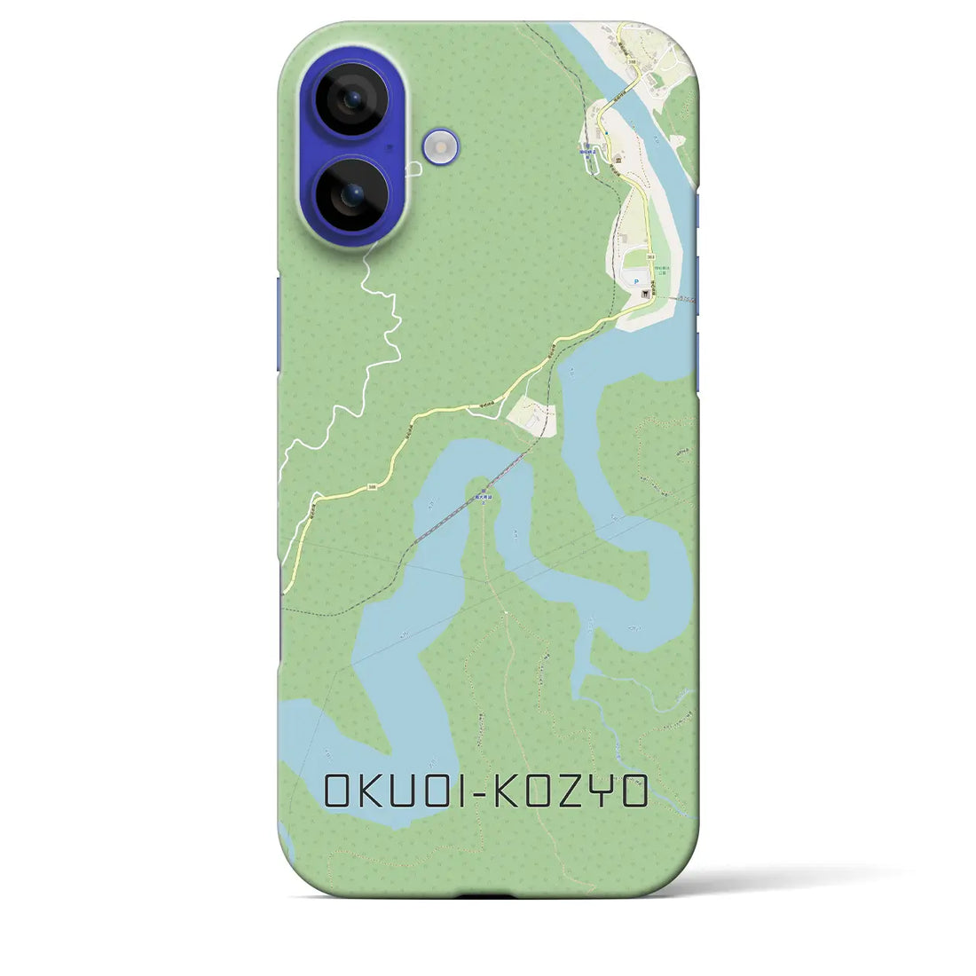【奥大井湖上(静岡県)】地図柄iPhoneケース(バックカバータイプ)ナチュラル・iPhone 16 Pro Max 用