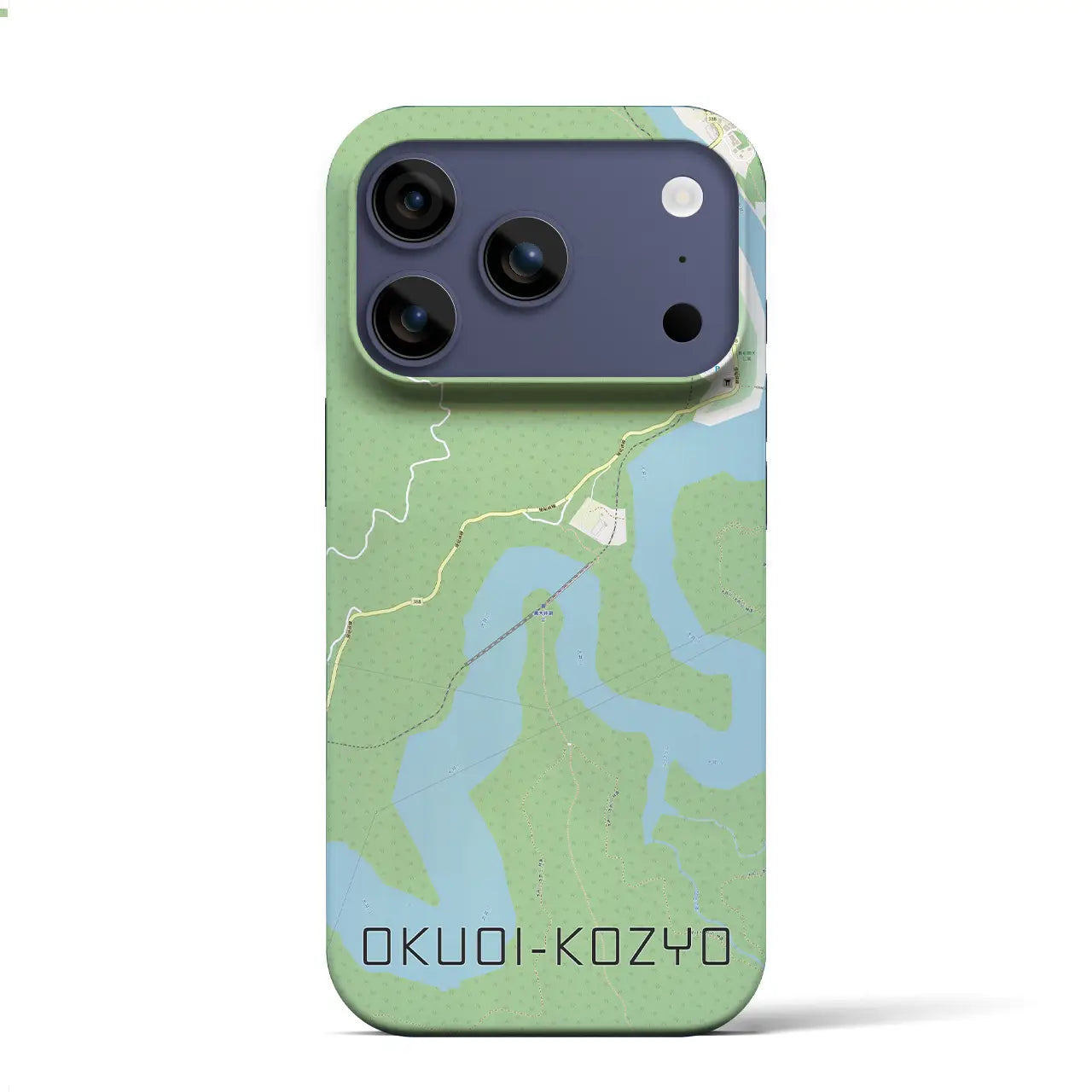 【奥大井湖上（静岡県）】地図柄iPhoneケース（バックカバータイプ）