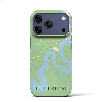 【奥大井湖上（静岡県）】地図柄iPhoneケース（バックカバータイプ）