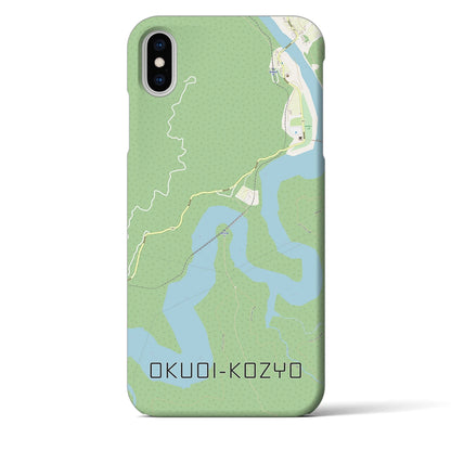 【奥大井湖上（静岡県）】地図柄iPhoneケース（バックカバータイプ）