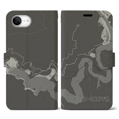 【奥大井湖上（静岡県）】地図柄iPhoneケース（手帳タイプ）