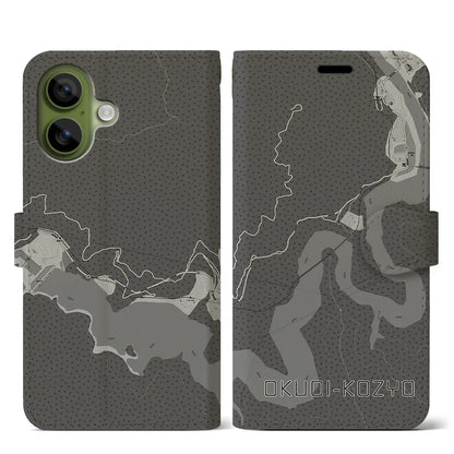 【奥大井湖上（静岡県）】地図柄iPhoneケース（手帳タイプ）