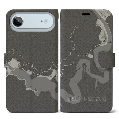 【奥大井湖上（静岡県）】地図柄iPhoneケース（手帳タイプ）