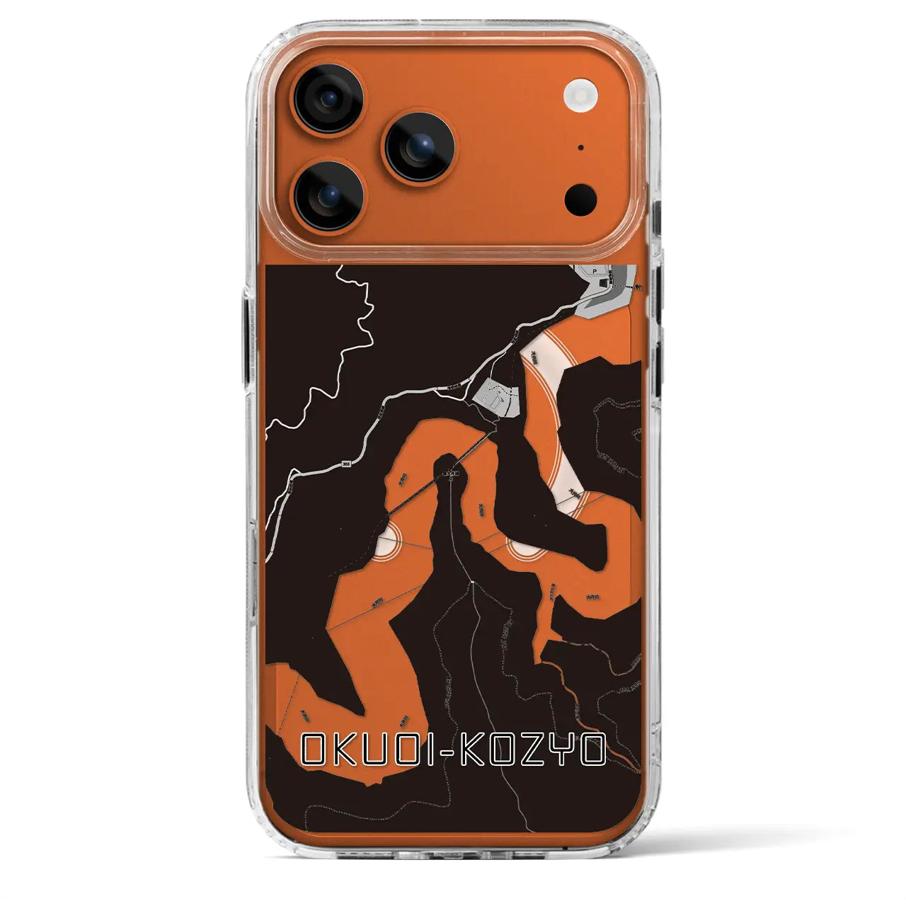 【奥大井湖上（静岡県）】地図柄iPhoneケース（MagSafeタイプ）