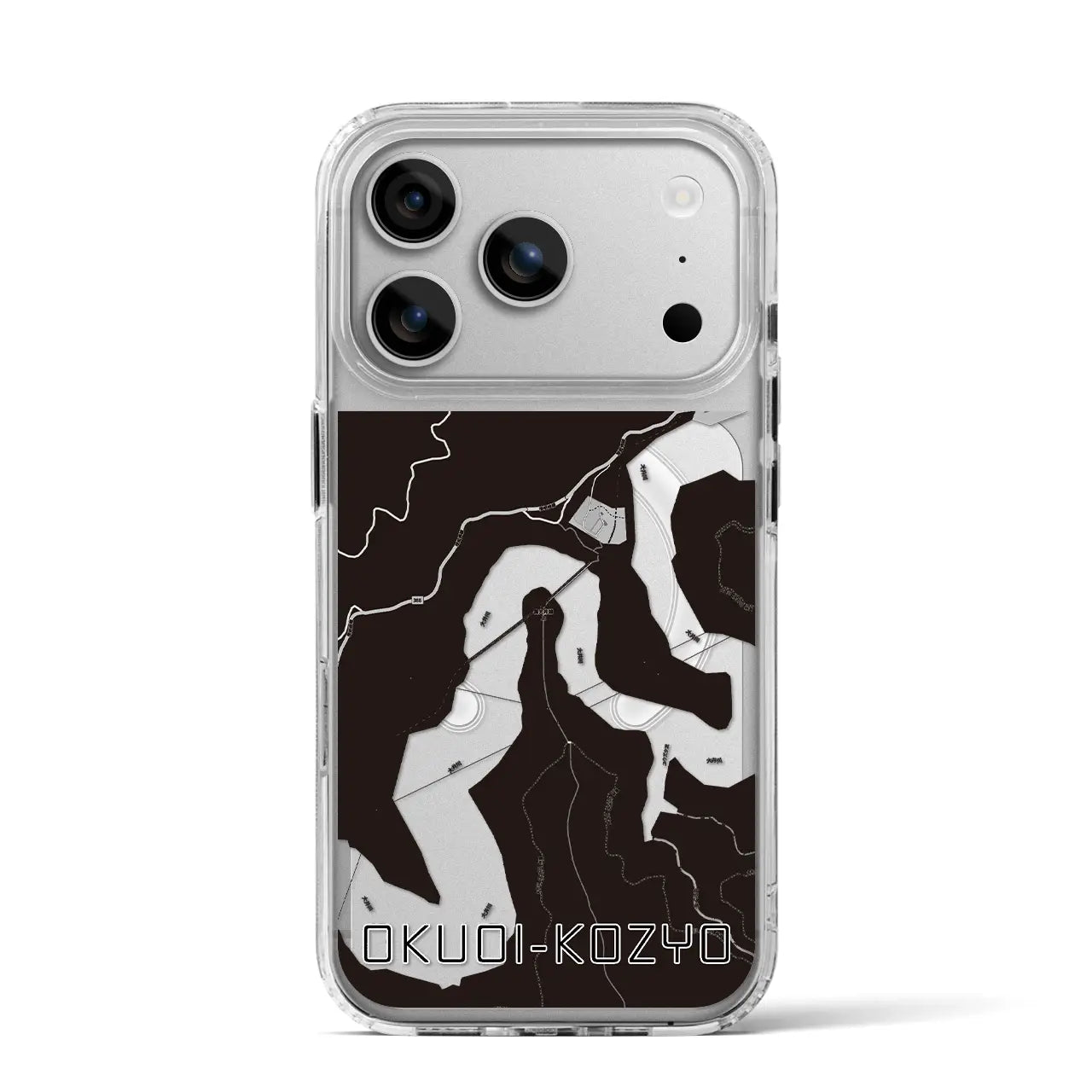 【奥大井湖上（静岡県）】地図柄iPhoneケース（MagSafeタイプ）