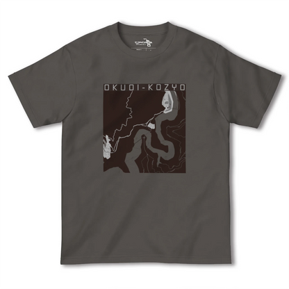 【奥大井湖上（静岡県）】地図柄ヘビーウェイトTシャツ