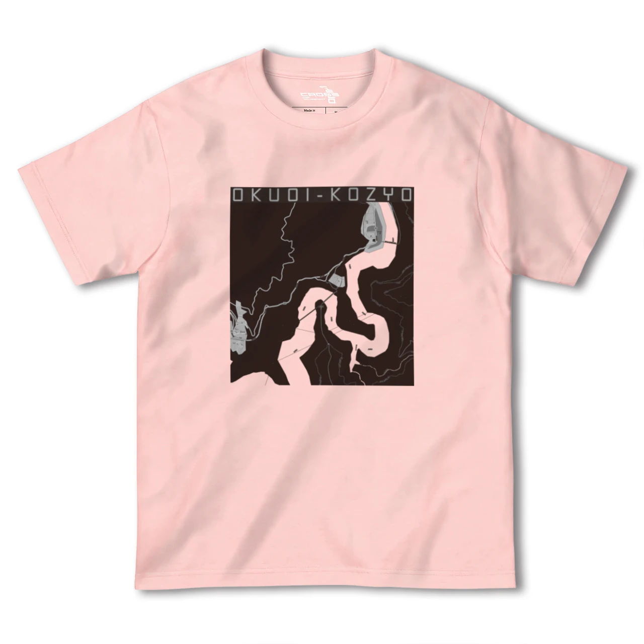 【奥大井湖上（静岡県）】地図柄ヘビーウェイトTシャツ