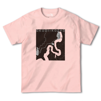 【奥大井湖上（静岡県）】地図柄ヘビーウェイトTシャツ