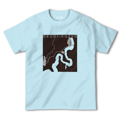 【奥大井湖上（静岡県）】地図柄ヘビーウェイトTシャツ