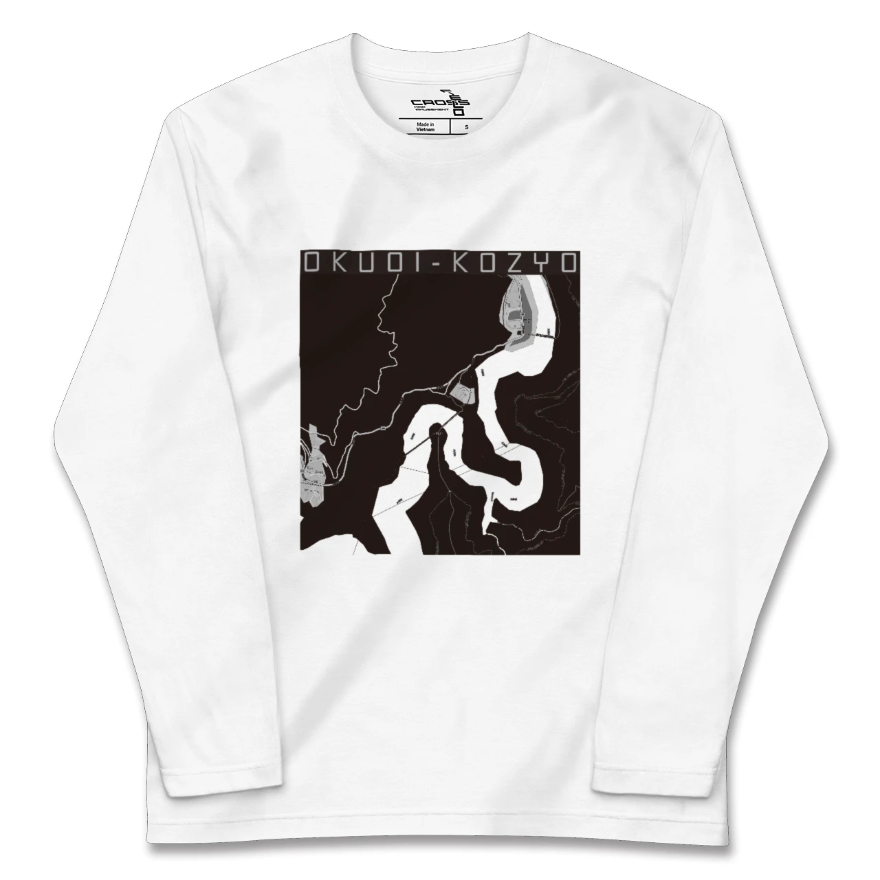 【奥大井湖上（静岡県）】地図柄ロングスリーブTシャツ