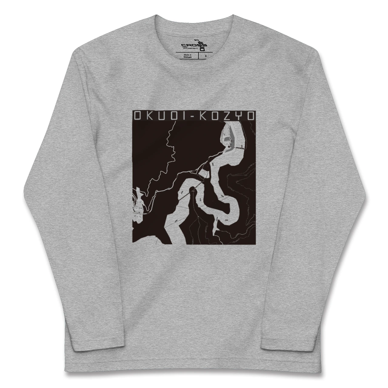 【奥大井湖上（静岡県）】地図柄ロングスリーブTシャツ