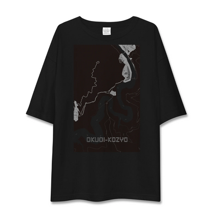 【奥大井湖上（静岡県）】地図柄ビッグシルエットTシャツ