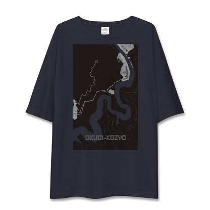 【奥大井湖上（静岡県）】地図柄ビッグシルエットTシャツ