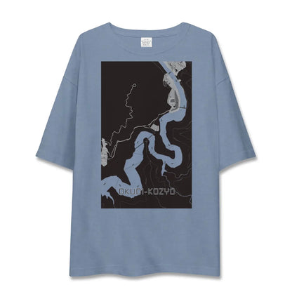 【奥大井湖上（静岡県）】地図柄ビッグシルエットTシャツ
