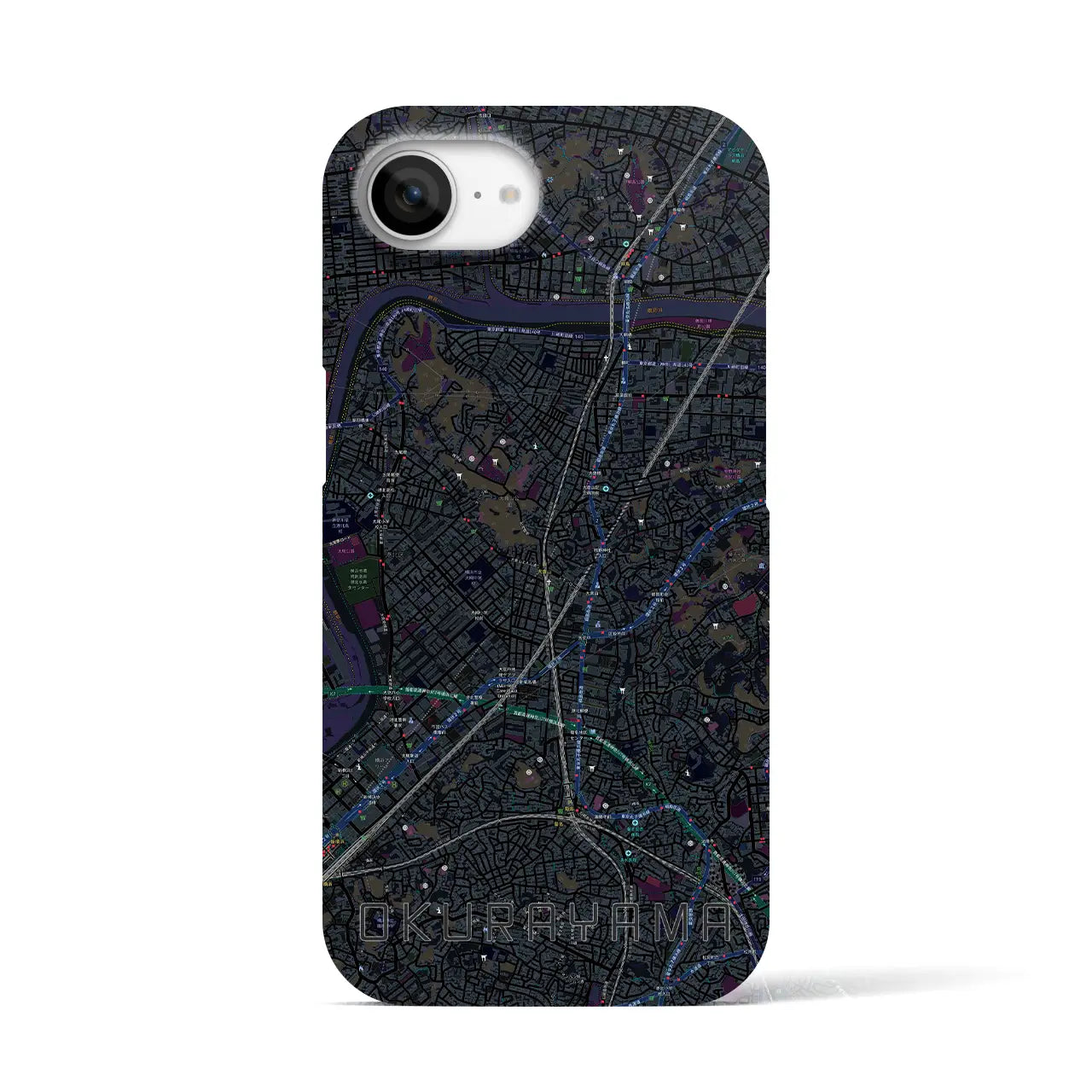 【大倉山（神奈川県）】地図柄iPhoneケース（バックカバータイプ）