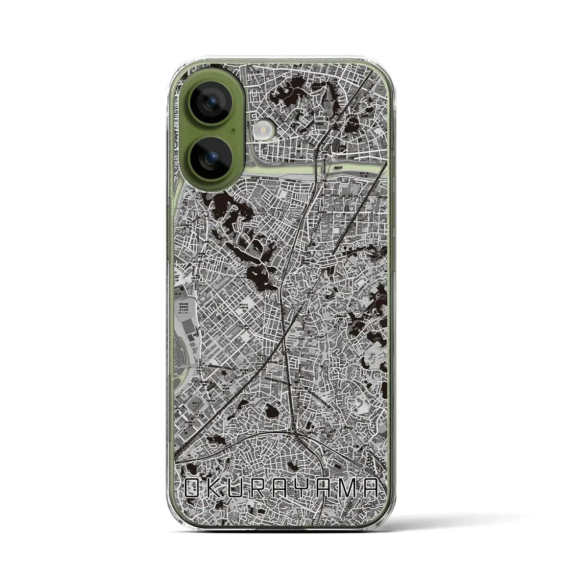 【大倉山(神奈川県)】地図柄iPhoneケース(クリアタイプ)モノトーン・iPhone 17 Pro Max 用