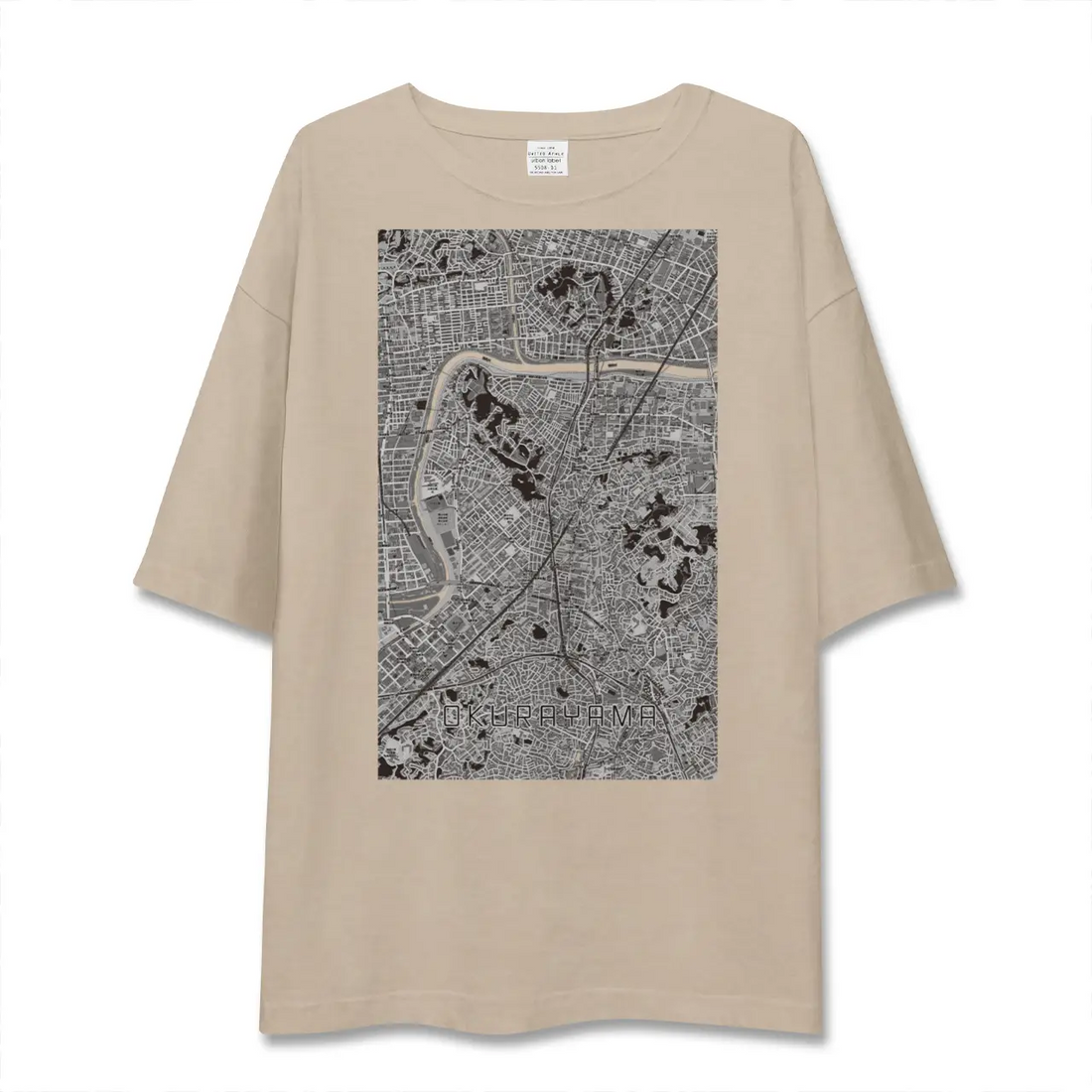 【大倉山(神奈川県)】地図柄ビッグシルエットTシャツ