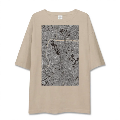 【大倉山（神奈川県）】地図柄ビッグシルエットTシャツ