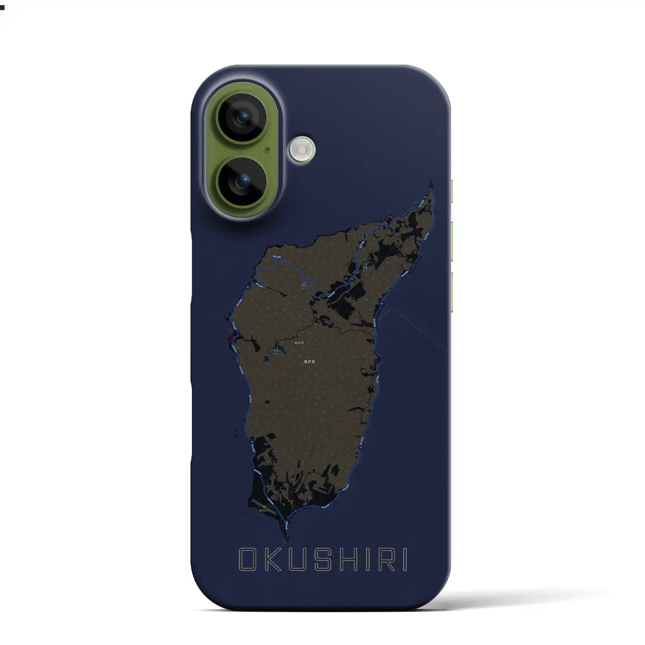 【奥尻（北海道）】地図柄iPhoneケース（バックカバータイプ）