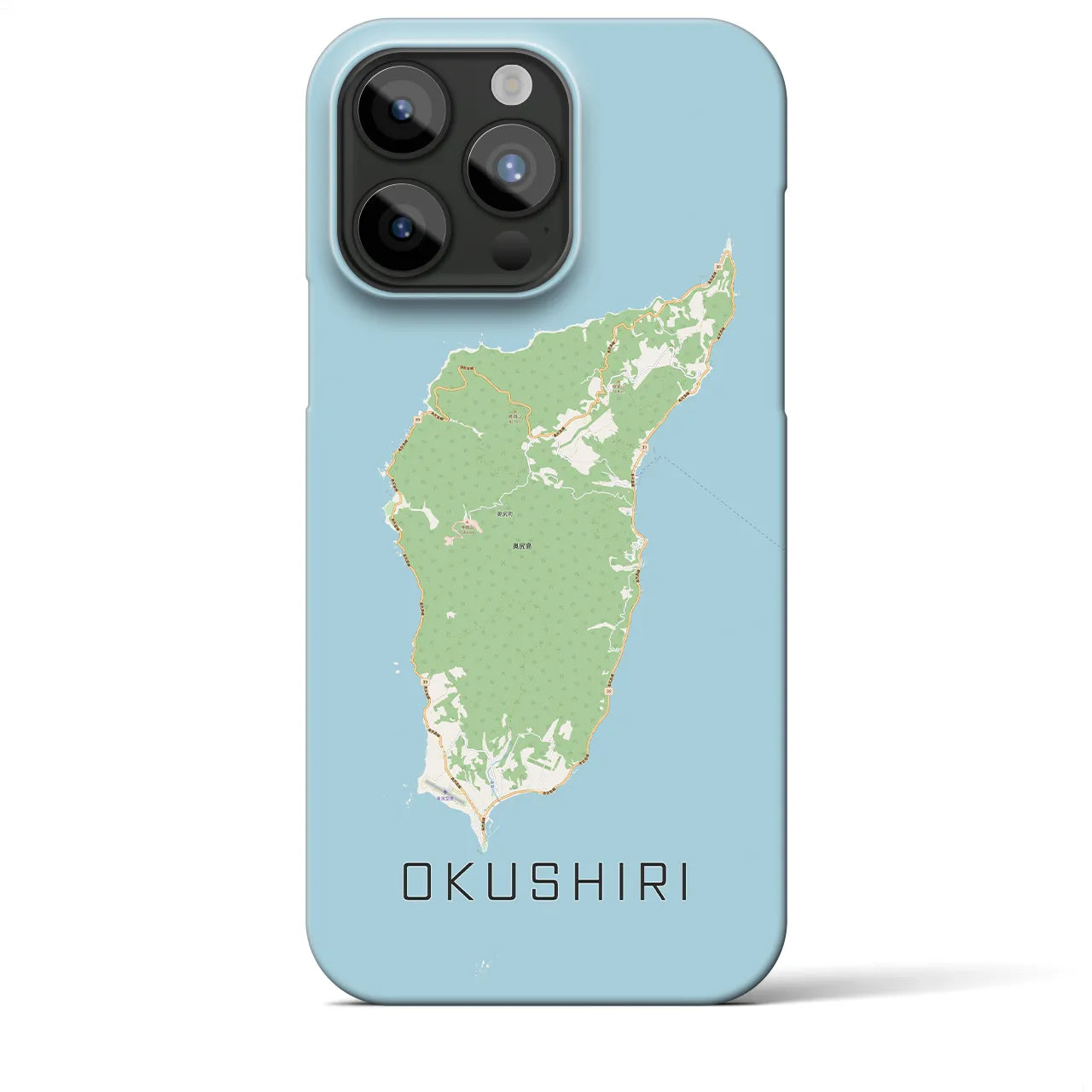 【奥尻（北海道）】地図柄iPhoneケース（バックカバータイプ）