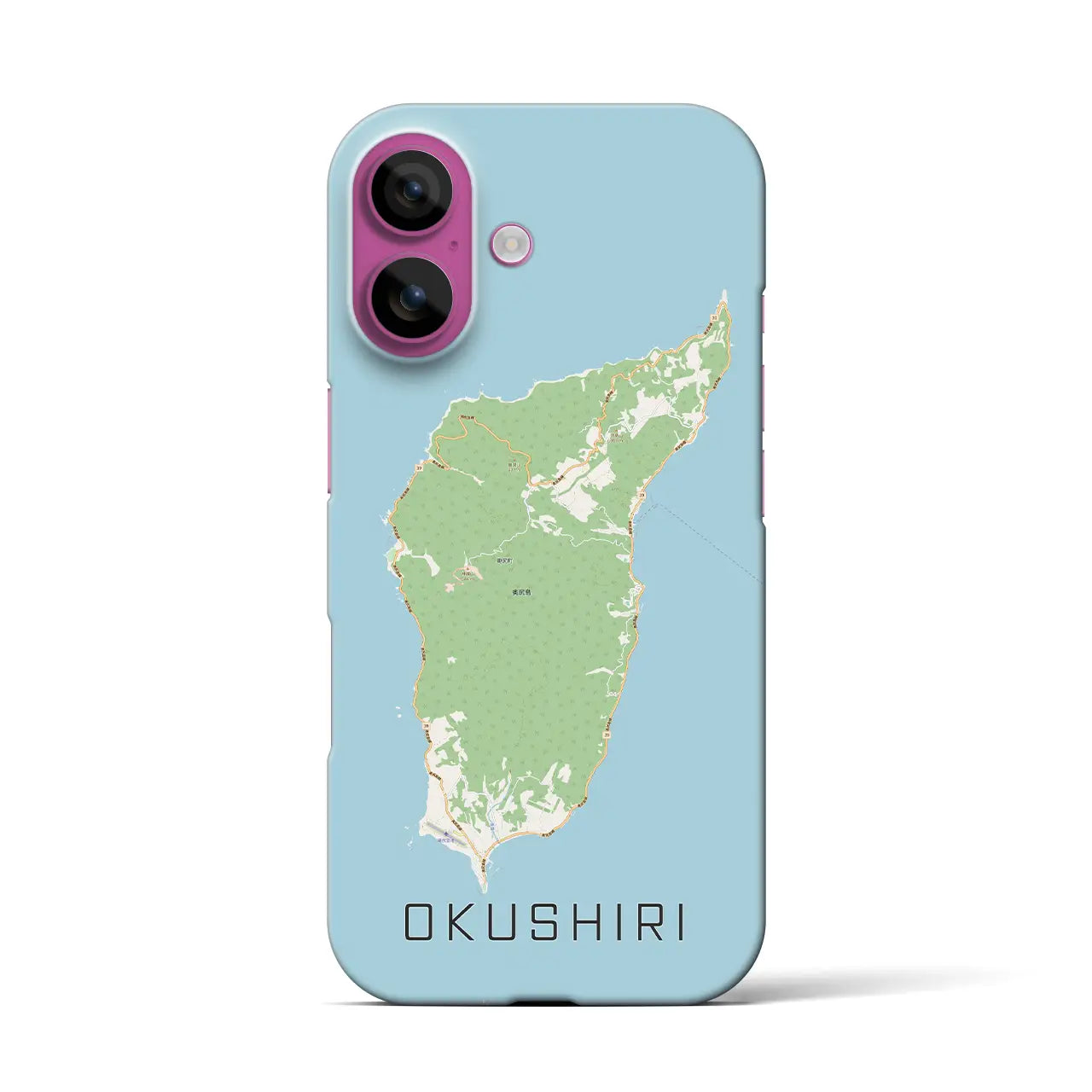 【奥尻（北海道）】地図柄iPhoneケース（バックカバータイプ）