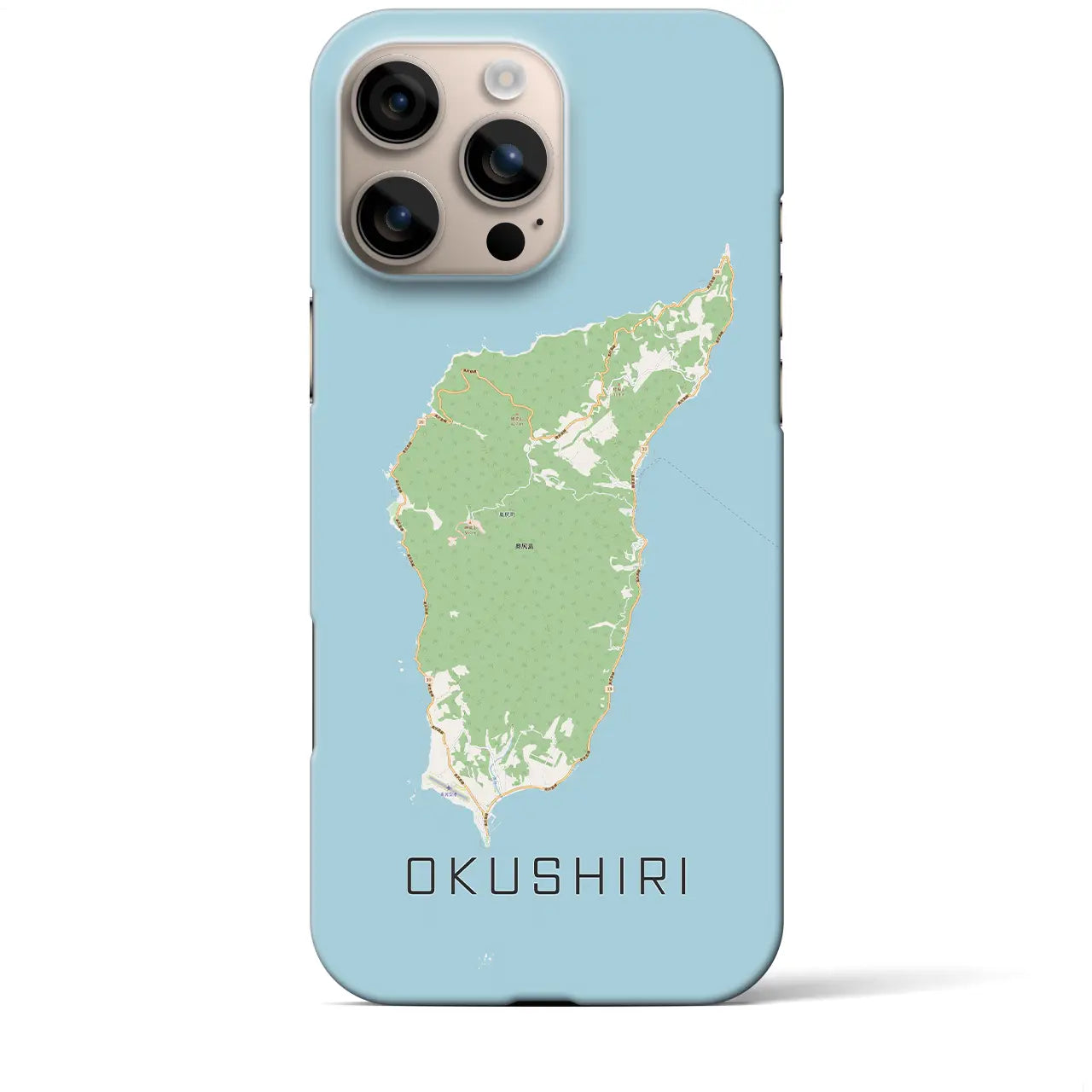 【奥尻（北海道）】地図柄iPhoneケース（バックカバータイプ）