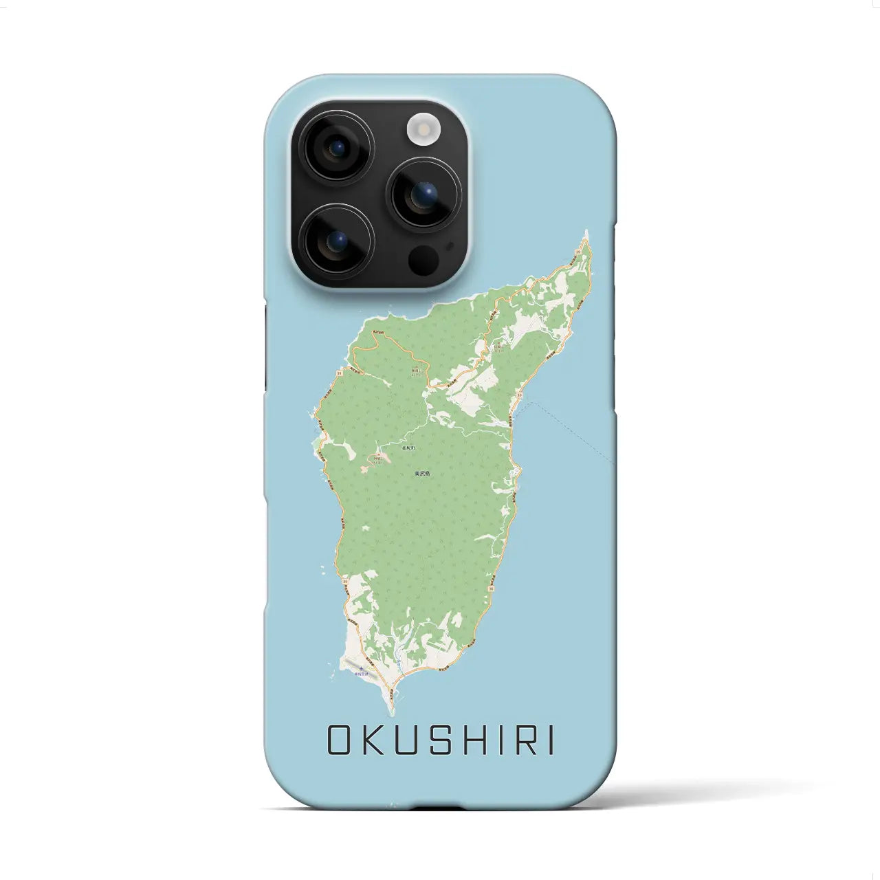 【奥尻（北海道）】地図柄iPhoneケース（バックカバータイプ）