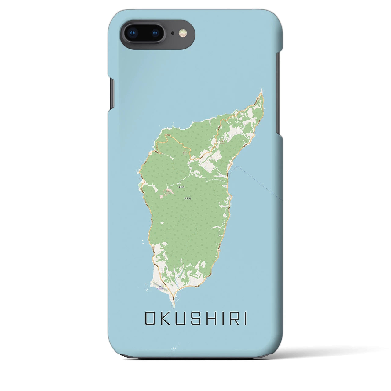 【奥尻（北海道）】地図柄iPhoneケース（バックカバータイプ）