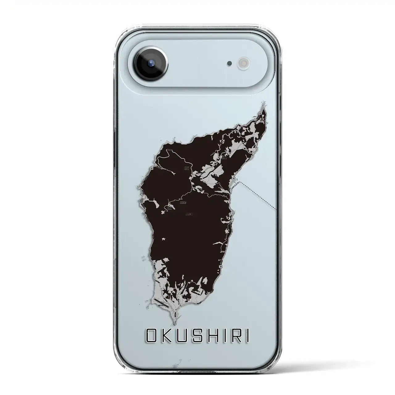 【奥尻（北海道）】地図柄iPhoneケース（クリアタイプ）