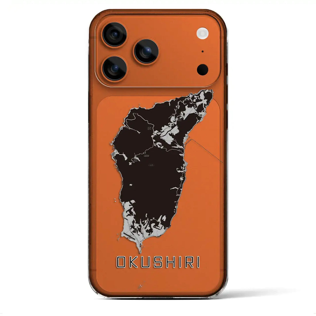 【奥尻（北海道）】地図柄iPhoneケース（クリアタイプ）