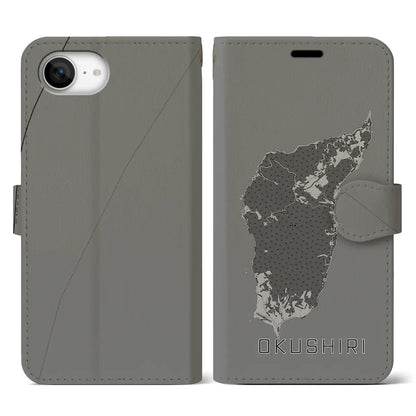 【奥尻（北海道）】地図柄iPhoneケース（手帳タイプ）