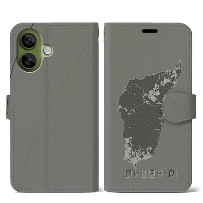 【奥尻（北海道）】地図柄iPhoneケース（手帳タイプ）