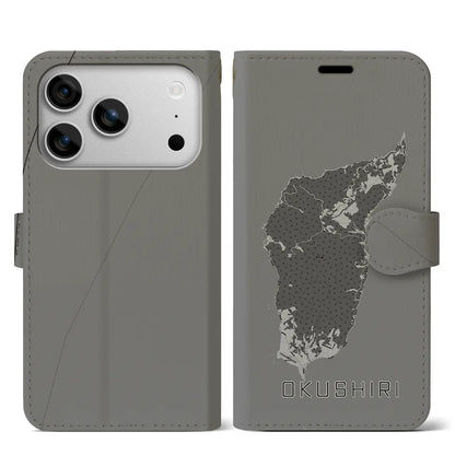 【奥尻（北海道）】地図柄iPhoneケース（手帳タイプ）