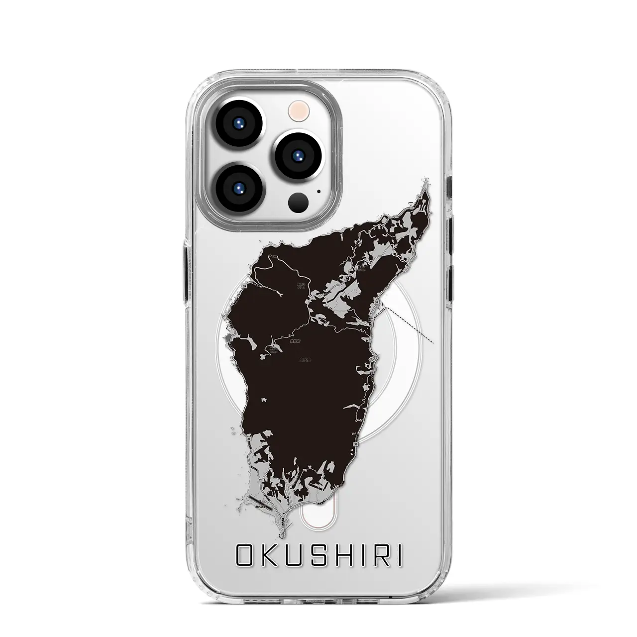 【奥尻（北海道）】地図柄iPhoneケース（MagSafeタイプ）