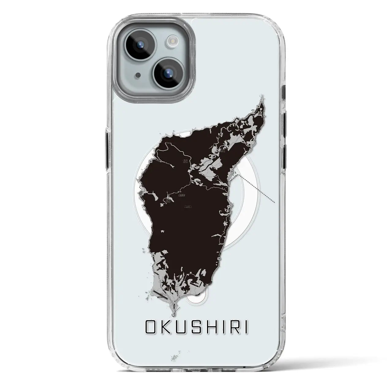 【奥尻（北海道）】地図柄iPhoneケース（MagSafeタイプ）