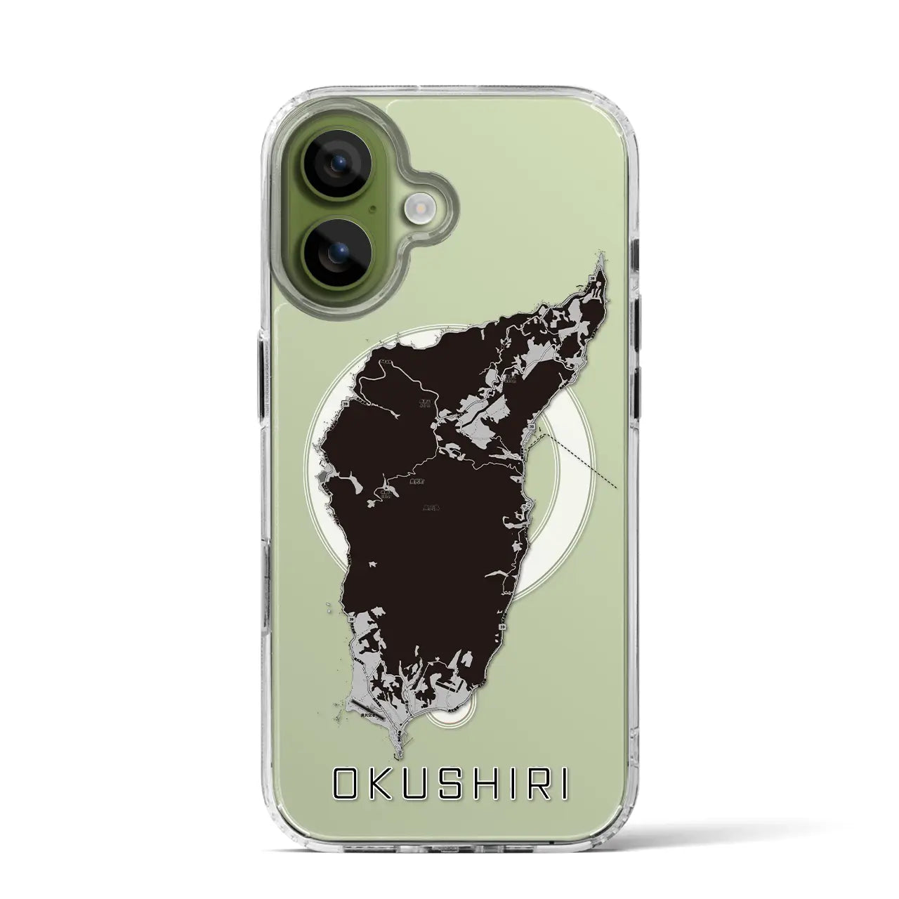 【奥尻（北海道）】地図柄iPhoneケース（MagSafeタイプ）