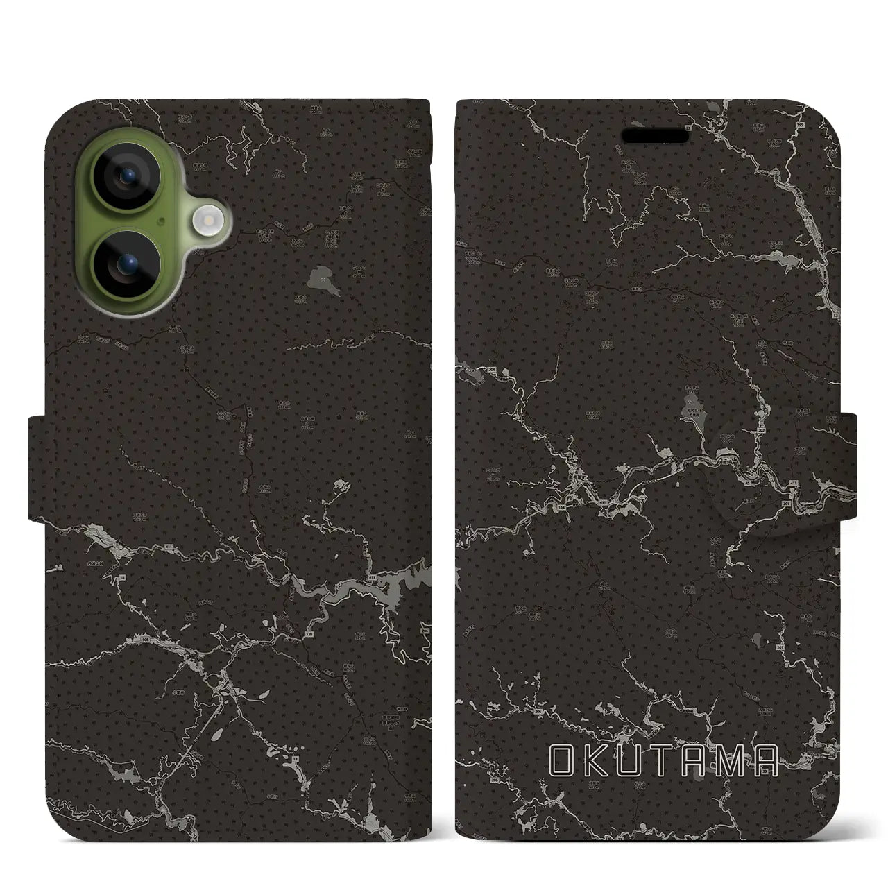 【奥多摩（東京都）】地図柄iPhoneケース（手帳タイプ）