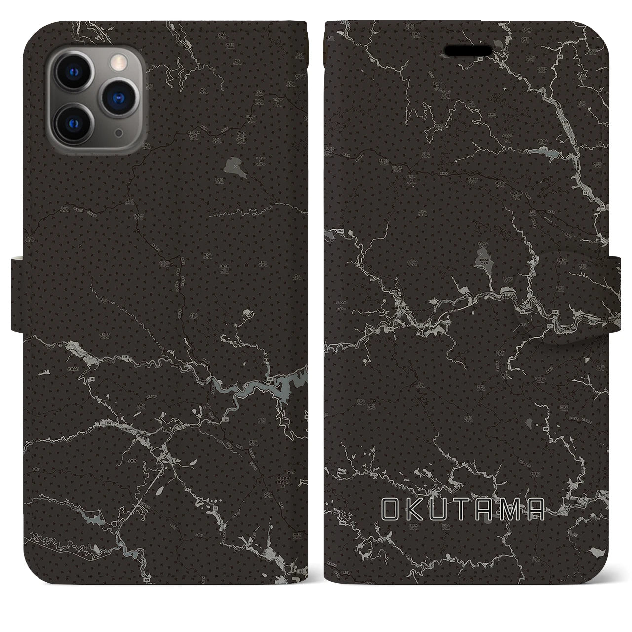 【奥多摩（東京都）】地図柄iPhoneケース（手帳タイプ）