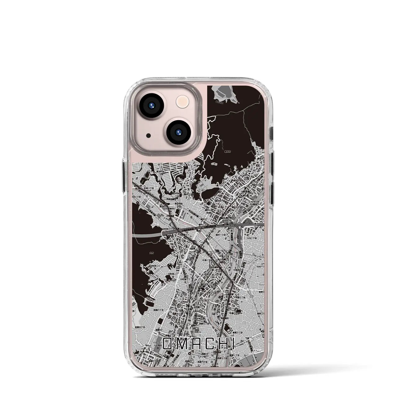 【大町（広島県）】地図柄iPhoneケース（MagSafeタイプ）