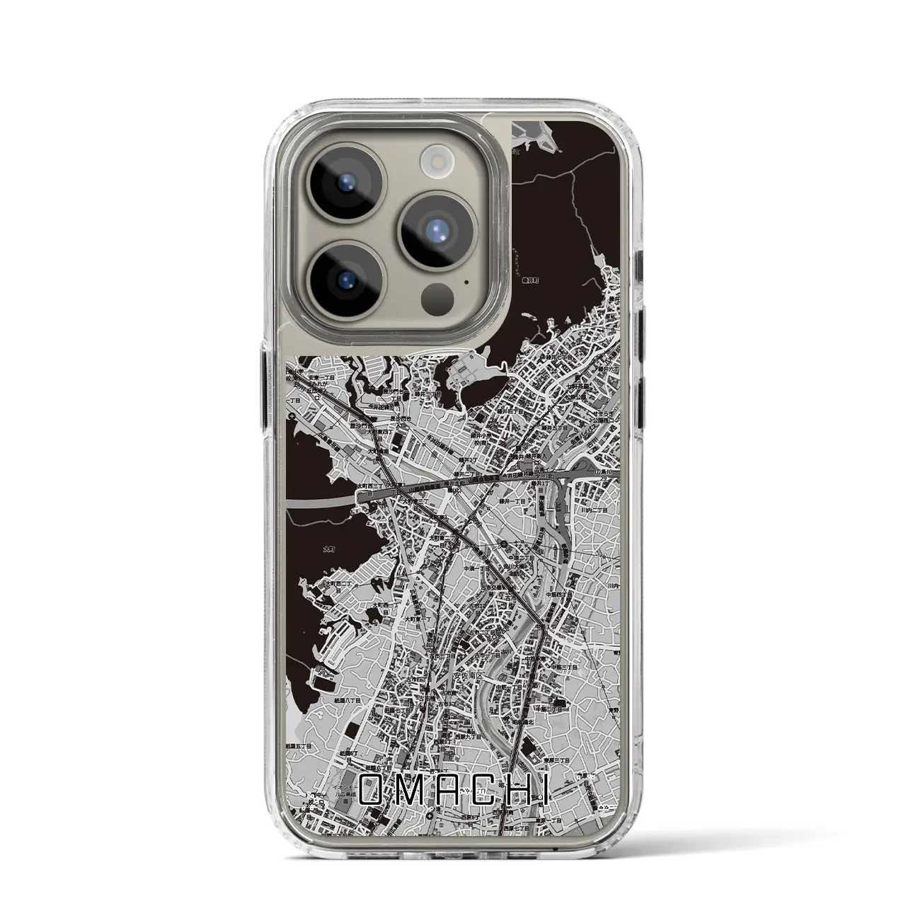 【大町（広島県）】地図柄iPhoneケース（MagSafeタイプ）