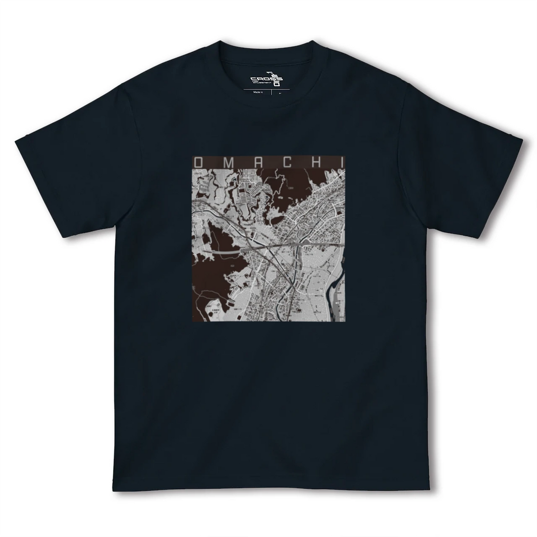 【大町（広島県）（広島県）】地図柄ヘビーウェイトTシャツ