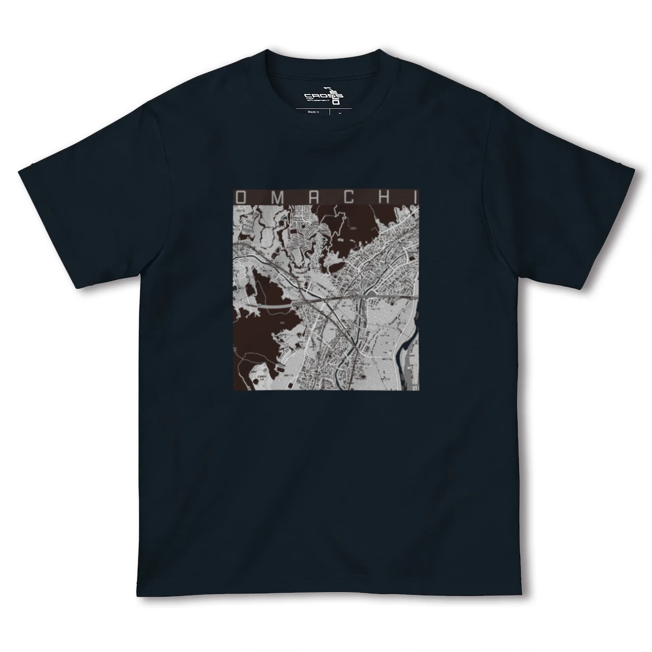 【大町（広島県）（広島県）】地図柄ヘビーウェイトTシャツ