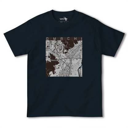 【大町（広島県）（広島県）】地図柄ヘビーウェイトTシャツ
