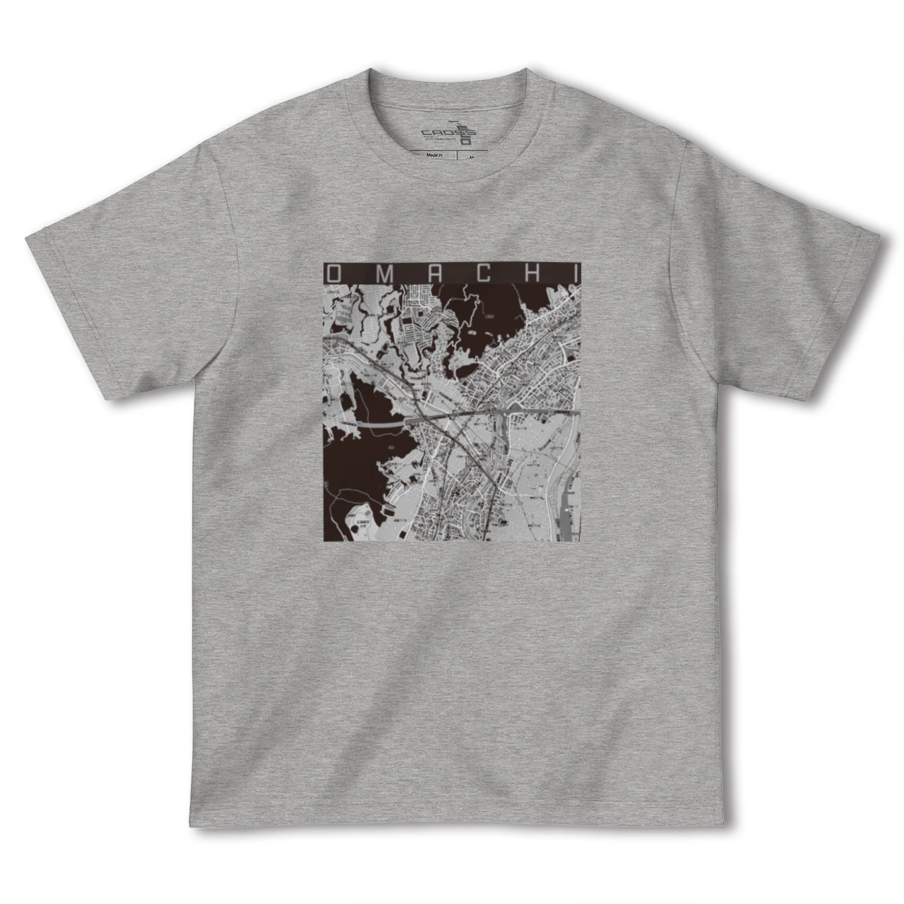 【大町（広島県）（広島県）】地図柄ヘビーウェイトTシャツ