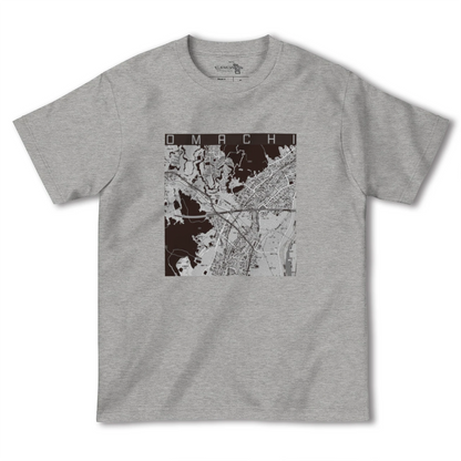 【大町（広島県）（広島県）】地図柄ヘビーウェイトTシャツ