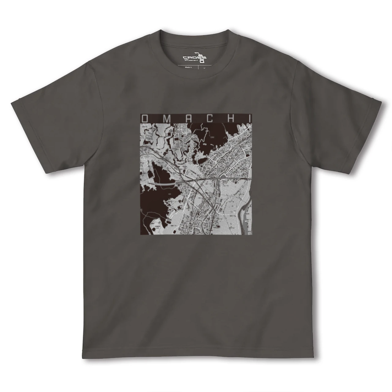【大町（広島県）（広島県）】地図柄ヘビーウェイトTシャツ